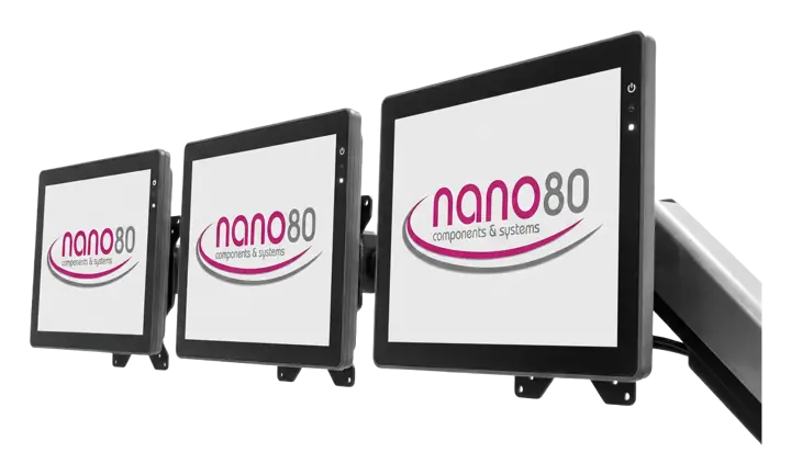 Panel-PCs von nano80 für VESA- und Tragarmmontage
